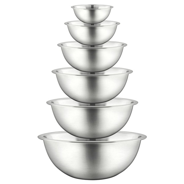 Nutrichef Stainless Steel Mixing Bowl Set NCMB6PC